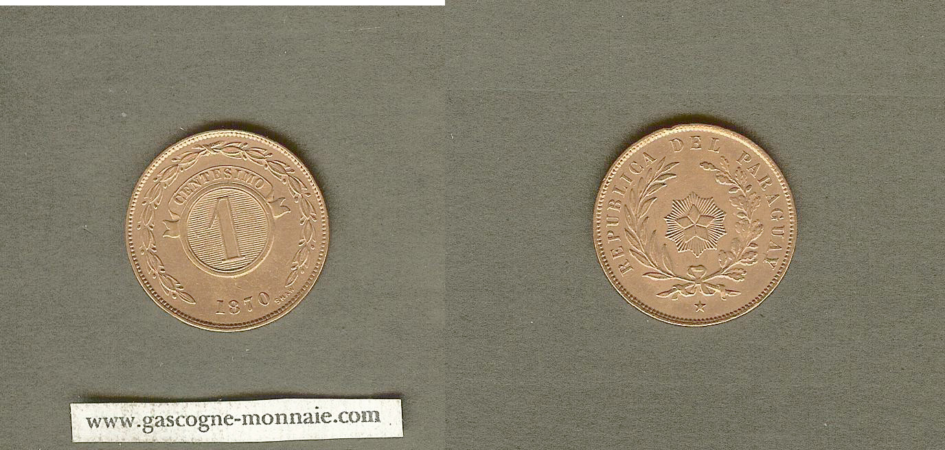 Paraguay 1 centesimo 1870 AU